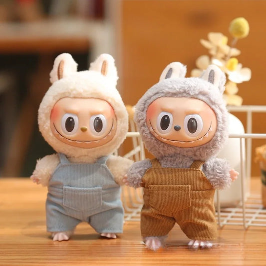 Mini Doll Clothes Outfit Accessories for 15-17cm Labubu / Kpop EXO Idol V1 V2 Pocket Overalls Clothing Gift
