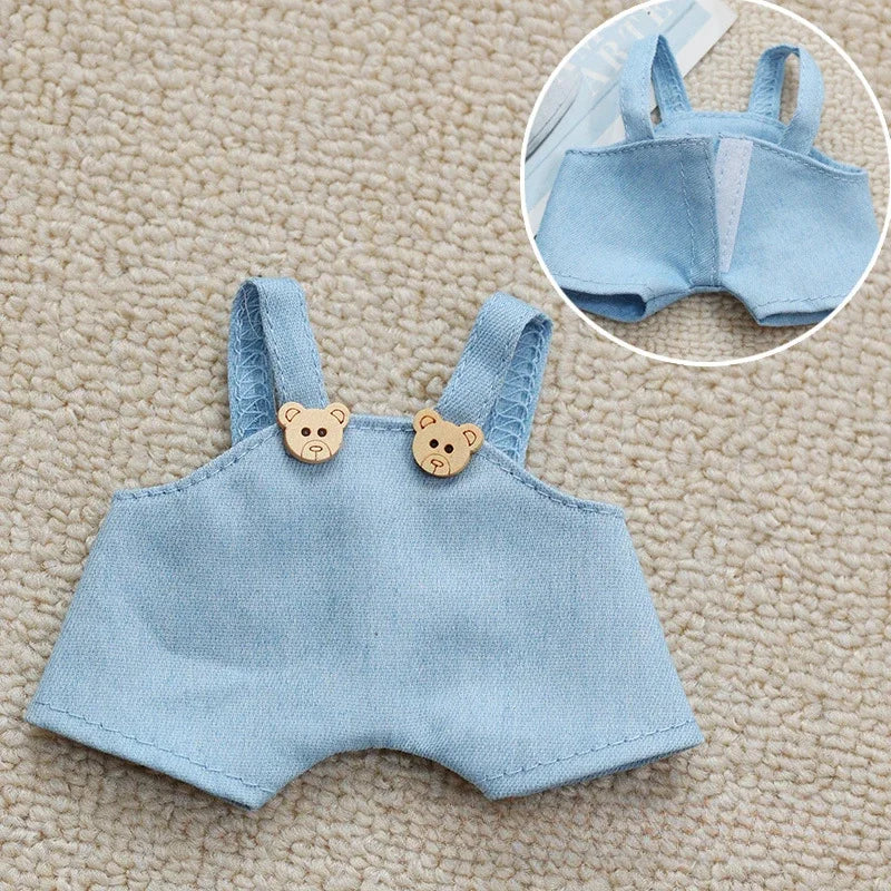 Mini Doll Clothes Outfit Accessories for 15-17cm Labubu / Kpop EXO Idol V1 V2 Pocket Overalls Clothing Gift