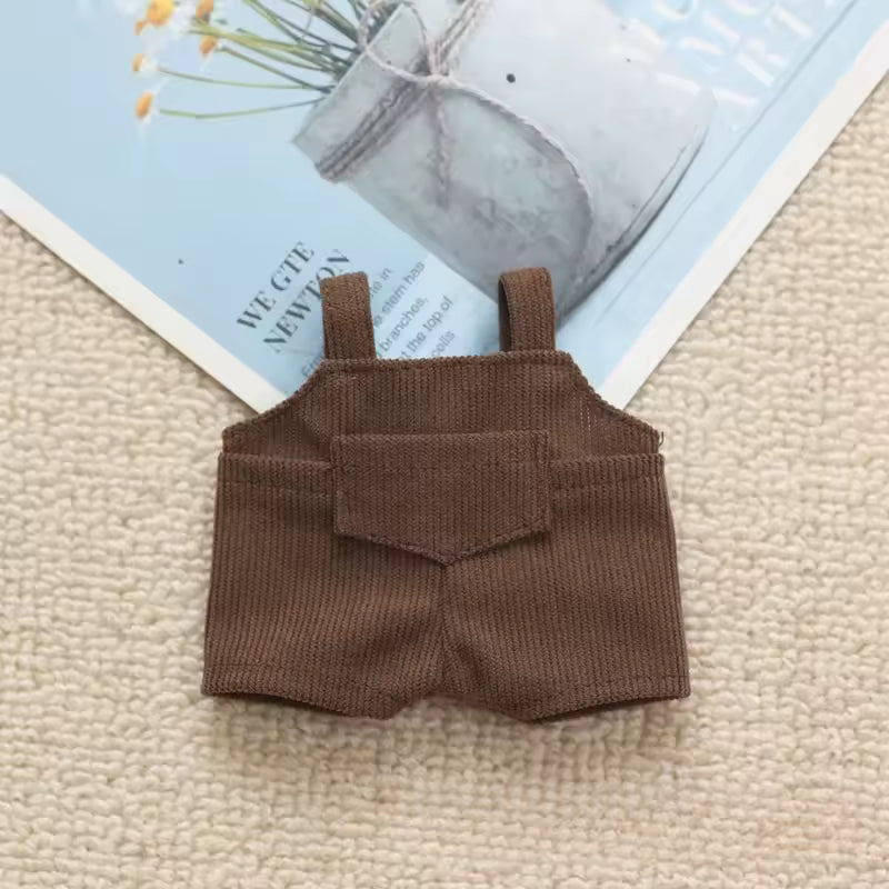 Mini Doll Clothes Outfit Accessories for 15-17cm Labubu / Kpop EXO Idol V1 V2 Pocket Overalls Clothing Gift