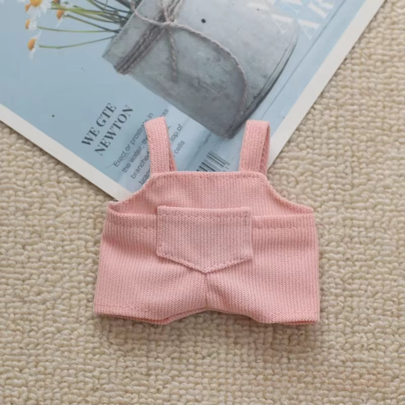 Mini Doll Clothes Outfit Accessories for 15-17cm Labubu / Kpop EXO Idol V1 V2 Pocket Overalls Clothing Gift